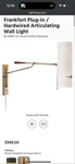 Aerin Frankfort Articulating Wall Lights Visual Comfort Please Read Description. Fixed Price $300.00.