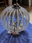 Cal Lighting Olivia 5 Chandelier - Elegant Glass & Polished Chrome Finish. Fixed Price $38.00.
