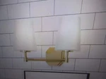 Hunter Nolita 16 In. 2-LIGHT Alturas Gold Vanity With Cased White Shades. Fixed Price $72.21.