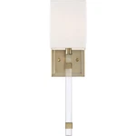 Nuvo Lighting 60/6681 Tompson Wall Sconce Burnished Brass And White. Fixed Price $127.99.
