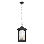 3-LIGHT Aged Iron Outdoor Hanging Lantern Pendant Seedy Glass Porch. Fixed Price $79.99.