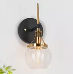 Lnc Ayers Modern 1-LIGHT Black And Brass Wall Sconce. Fixed Price $58.49.