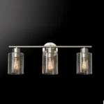 Nice Bellevue GBF13025BN Lydia 3-LIGHT 23" Vanity Seeded Glass Brushed Nickel. Fixed Price $39.00.