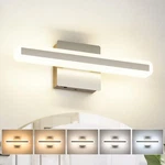 Jusheng Brushed Nickel Vanity Lights Bathroom 5CCT Dimmable Led 16" Mirror. Fixed Price $78.32.