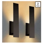 Edwarmlux Indoor Wall Sconces, Modern Lights, Up And 2 Pack, Matt Black. Fixed Price $65.00.