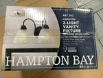 Hampton Bay Hamilton Oil Rubbed Bronze 2-LIGHT Vanity Fixture 447 162. Fixed Price $24.95.