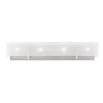 Bel Air Lighting 26" 4-LIGHT Bn Bathroom Vanity Bar W/frosted Glass. Fixed Price $44.99.