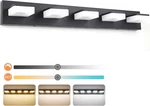 Dimmable Black Led Vanity Light, Colors, 5 Fixtures, 360 Rotate. Fixed Price $159.99.