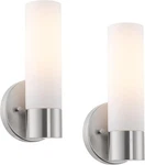 Kira Home Sol 10" Wall Sconce Shade For Bathroom/vanity Brushed Nickel 2PK. Fixed Price $104.00.