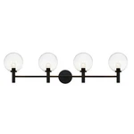 Black Four Light Wall Sconce From The Cosmo Collection. Fixed Price $576.40.
