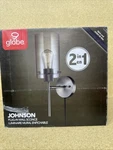 Globe Electric Johnson 1-LIGHT Antique Brass Plug-in Or Hardwire Wall Sconce. Fixed Price $30.23.