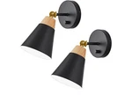 Wall Sconce Set Of 2, Lighting Fixture With Metal Shade, Rotary S.... Fixed Price $29.99.