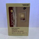 Portfolio Wall Sconce Lights #0204367 Brushed Nickel Frosted Glass Shade! Nib. Fixed Price $34.99.