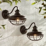 Franklin Park Rustic Outdoor Wall Light Fixtures Set Of 2 Oil Rubbed Bronze 9". Fixed Price $148.95.