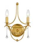 Crystorama Lighting Group 422 Gold Metro 2-LIGHT 15"H Wall Sconce. Fixed Price $198.00.
