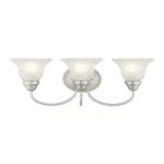 Livex Lighting 1533 Nickel Edgemont Bathroom Vanity Bar With 3-LIGHTS. Fixed Price $155.96.