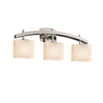 Justice Design Fusion Archway 3 Lt Bath Bar, Rect, Pol. Chrome, Opal, Led. Fixed Price $400.00.