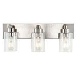 Jonathan Irving 22" 3-LIGHT Nickel Seeded Glass/iron Modern Led Vanity. Fixed Price $45.00.