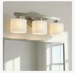 Allen + Roth Merington 21.5-IN 3-LIGHT Brushed Nickel Transitional Vanity. Fixed Price $85.00.