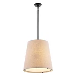 Jonathan Y 18" Oil Rubbed Bronze 1-LIGHT Iron And Linen Pendant. Fixed Price $134.07.