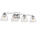 Jazava 29.5 In. 4-LIGHT Chrome Vanity Clear Glass Shade. Fixed Price $44.99.
