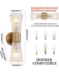 Mid-century Modern Wall Lights With Crystal Glass Shade, 2-LIGHT Bathro.... Fixed Price $67.99.