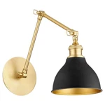 Quorum 1 Light Wall Mount, Aged Brass/noir 5392-6980. Fixed Price $172.00.