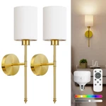 Niorsun Battery Operated Wall Sconce Set Of 2, Gold Wireless Rechargeable Wal.... Fixed Price $73.39.