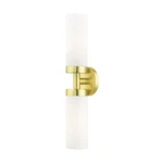 Livex Aero Light Ada Vanity Sconce, Brass/satin Opal 15072-12. Fixed Price $159.96.