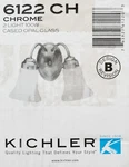 Kichler Independence 6122CH Chrome Bathroom Vanity Light Frosted Glass Shade. Fixed Price $16.49.