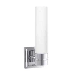 Park Harbor Como Polished Chrome 1 Light Bathroom Sconce W Frosted Glass Shade. Fixed Price $121.14.
