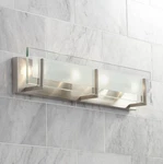Hinkley Latitude 26" Wide Brushed Nickel Modern Bathroom Vanity Light. Fixed Price $329.00.