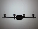 Hampton Bay Pavlen 33 In 4-LIGHT Bronze Vanity With Clear Glass Shade. Fixed Price $37.56.