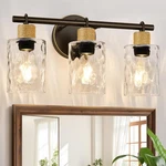 Mokatng Bathroom Fixtures, 3-LIGHT Coastal Vanity Lights With Crystal G.... Fixed Price $105.22.