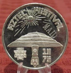 1975 Aztec Mardi Gras Lafayette, Troy Oz. .999 Silver Round - Vtg Louisiana. Fixed Price $128.99.