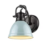 Golden Lighting Duncan Collection Black 1-LIGHT Bath Sconce With Seafoam. Fixed Price $34.95.