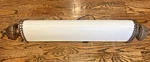 Wall Bathroom Sconce Milky Glass Brass - Art Deco ? 36". Fixed Price $199.99.