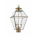 3 Light Outdoor Post Top Lantern Farmhouse Style - 12 Inches Wide By 21.5. Fixed Price $374.95.