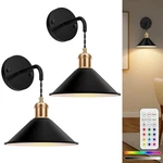 Eclipterra Battery Operated Wall Sconce Set Of 2, Dimmable Wireless Rgb. Fixed Price $35.99.