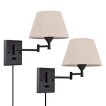Pauwer Plug Wall Sconce Set Of 2 Swing Arm Lamp With Cord And.... Fixed Price $74.10.