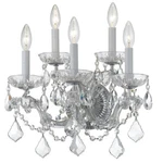Crystorama Maria Theresa 5 Light Clear Crystal Chrome Sconce Ii 4404-CH-CL-MWP. Fixed Price $299.99.