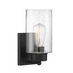 Savoy House 1-LIGHT 5" Wall Sconce, Matte Black/seeded M90013MBK. Fixed Price $86.00.