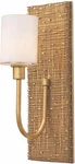Cestino Gold Leaf Wall Sconce With Opal Glass. Fixed Price $939.00.