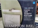(1) New Hampton Bay Rosepine 24" Led Bathroom Vanity Light, Chrome & Opal Glass. Fixed Price $44.99.