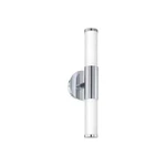 Eglo Palmera Chrome Led Bathroom Vanity Light With Etched Glass Shades. Fixed Price $85.14.
