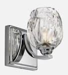 Feiss Kalli Chrome Wall Sconce VS22701CH Crystal Glass Vanity Light G9 5. Fixed Price $44.99.