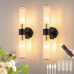 Morauroral Black Gold Battery Operated Wall Sconces Set Of 2 Rechargeable. Fixed Price $152.40.