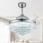 Fandelier Ceiling Fans With Lights Remote Control Crystal Chandelier Ceil.... Fixed Price $202.75.