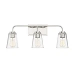 Savoy House 3-LIGHT 24" Bathroom Vanity Light, Polished Nickel M80044PN. Fixed Price $182.00.