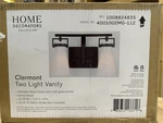 Hdc Clermont 14.75 In. 2-LIGHT Matte Black Bathroom Vanity. Fixed Price $32.59.